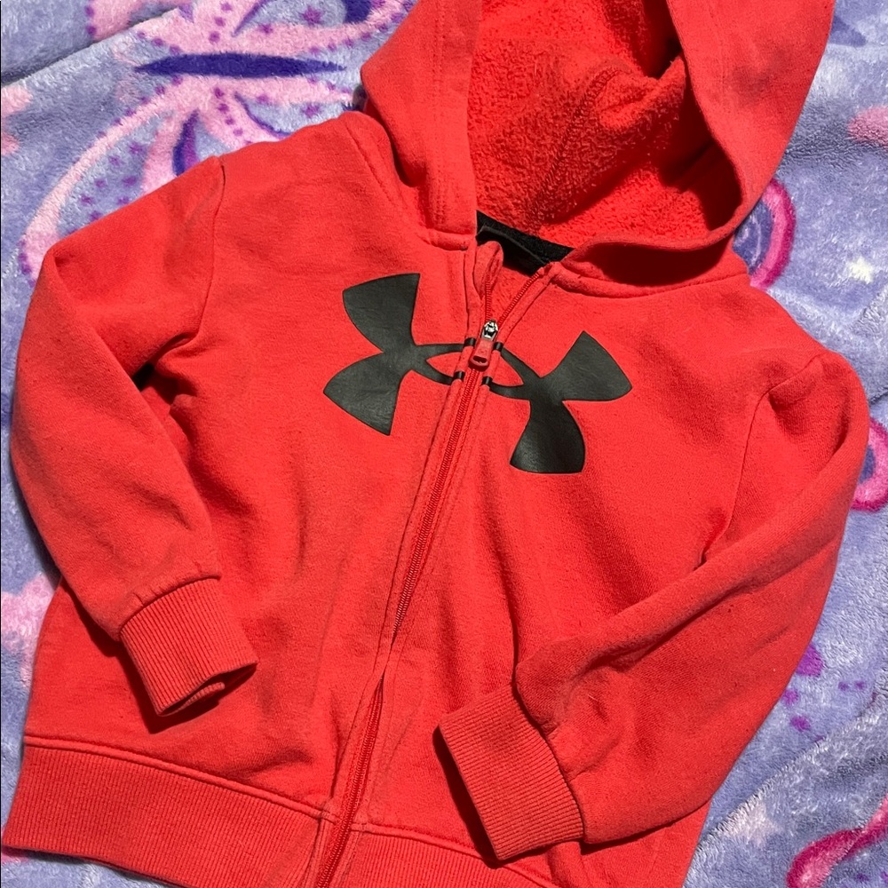 Under Armour Kids Red Zip-Up Hoodie